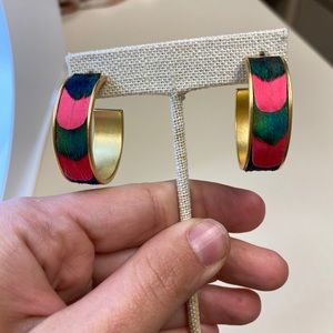 Brackish Feather Hoop Earring